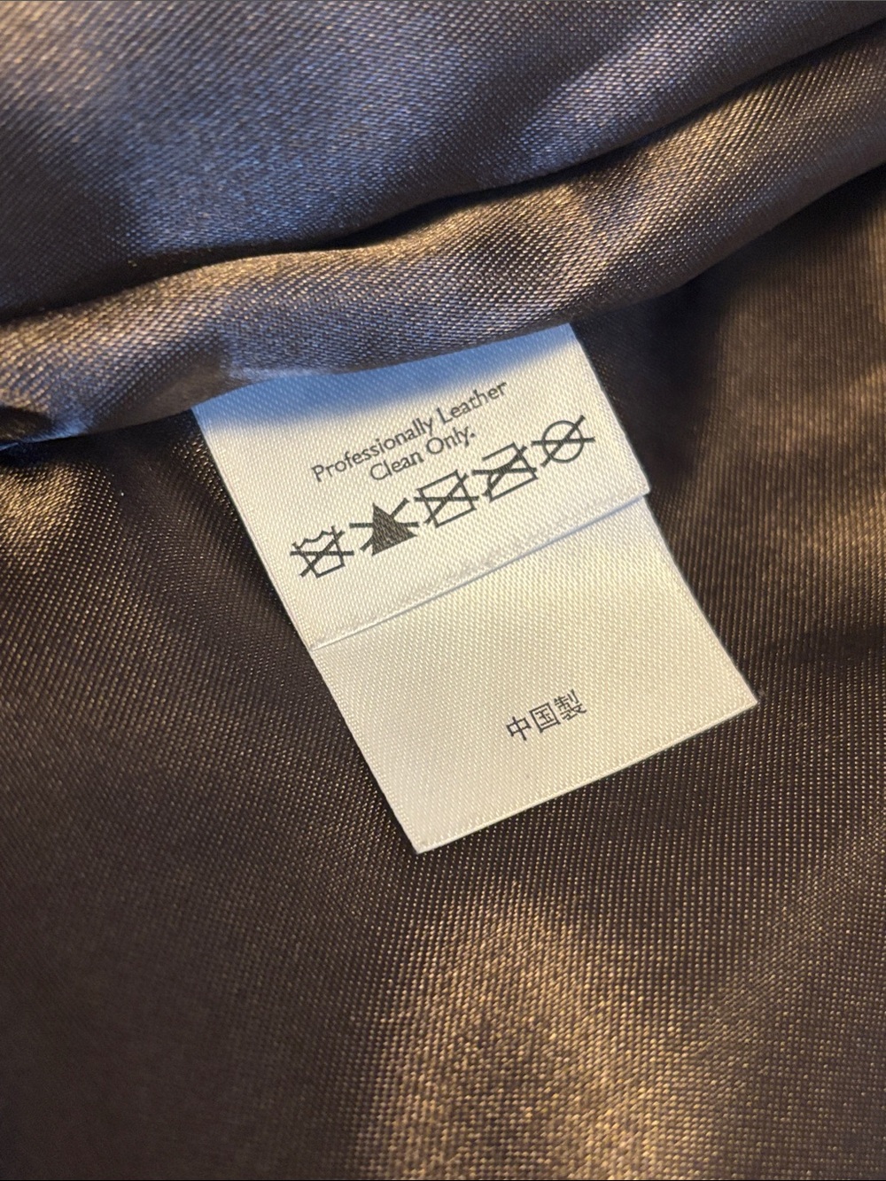 Eddie Bauer Brown Leather Zip-Front Jacket - Picture 4 of 6
